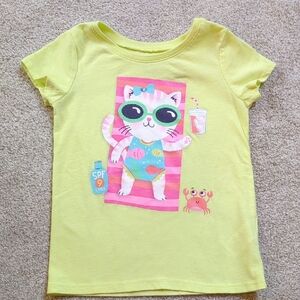The Children's Place Yellow Beach Cat Short Sleeve Tee